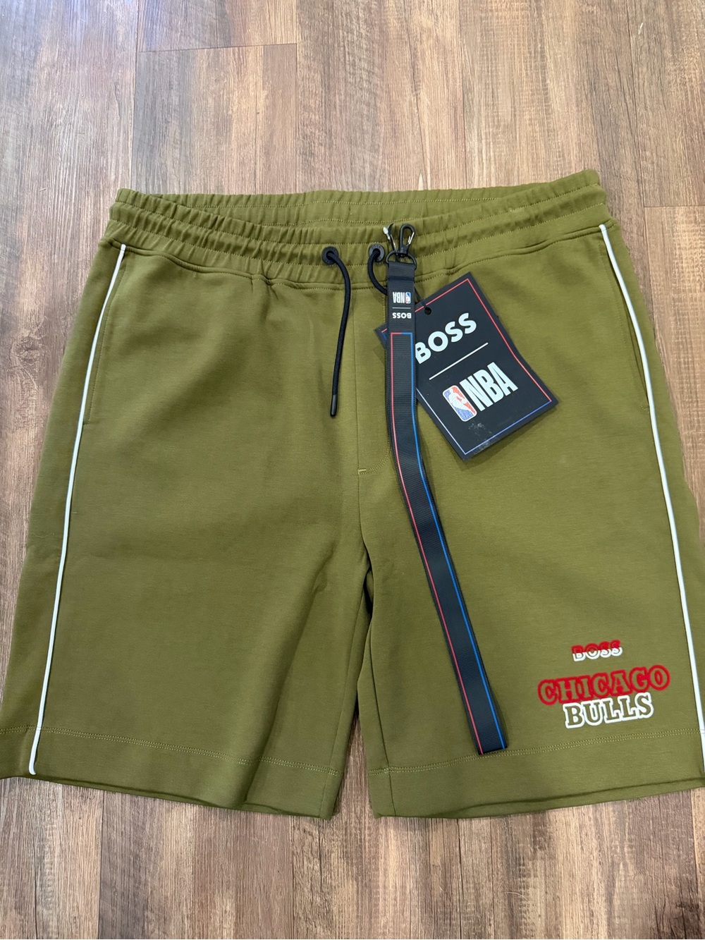 BOSS Olive Green Chicago Bulls Athletic Shorts